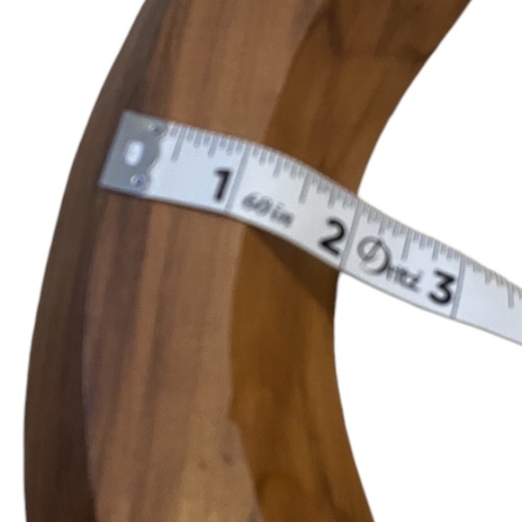 Vintage Teak Wood Monkey Pod Leaf Shape Divided Nut Dish, - Picture 5 of 7